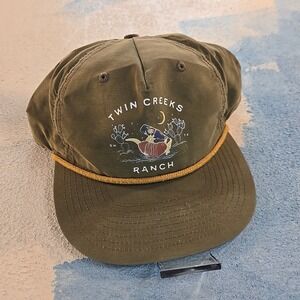 Twin Creeks Ranch Green Snapback SW TX Liquor Cactus Moon Armadillo Richardson
